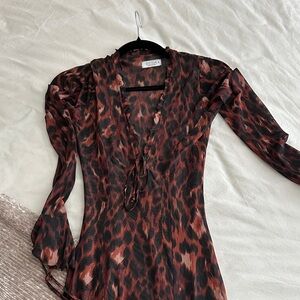 RESA Wild Print Ruffle Dress